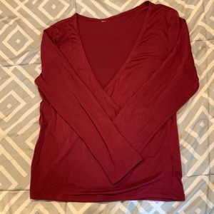 Dark Maroon low cut top